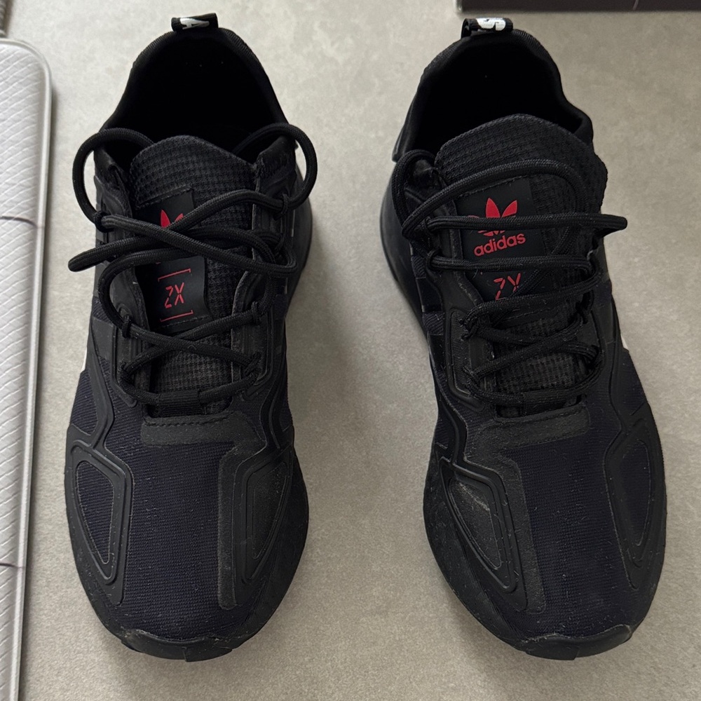 Adidas Men's Black and Red Athletic Shoes